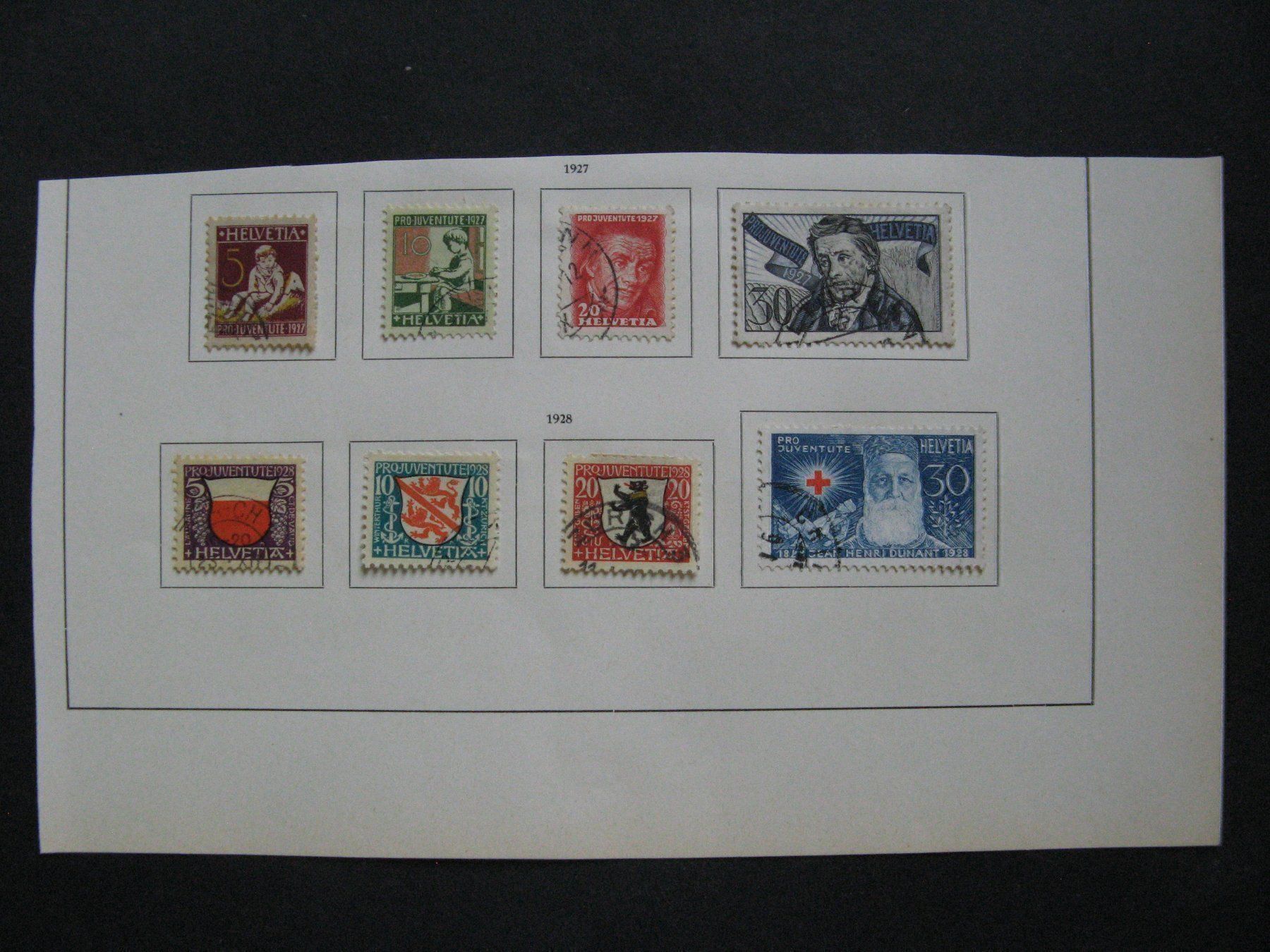 Alle Briefmarken: PJ 1927 / 1928 Sätze gestempelt – Gebraucht aus Frauenfeld von Interessent1