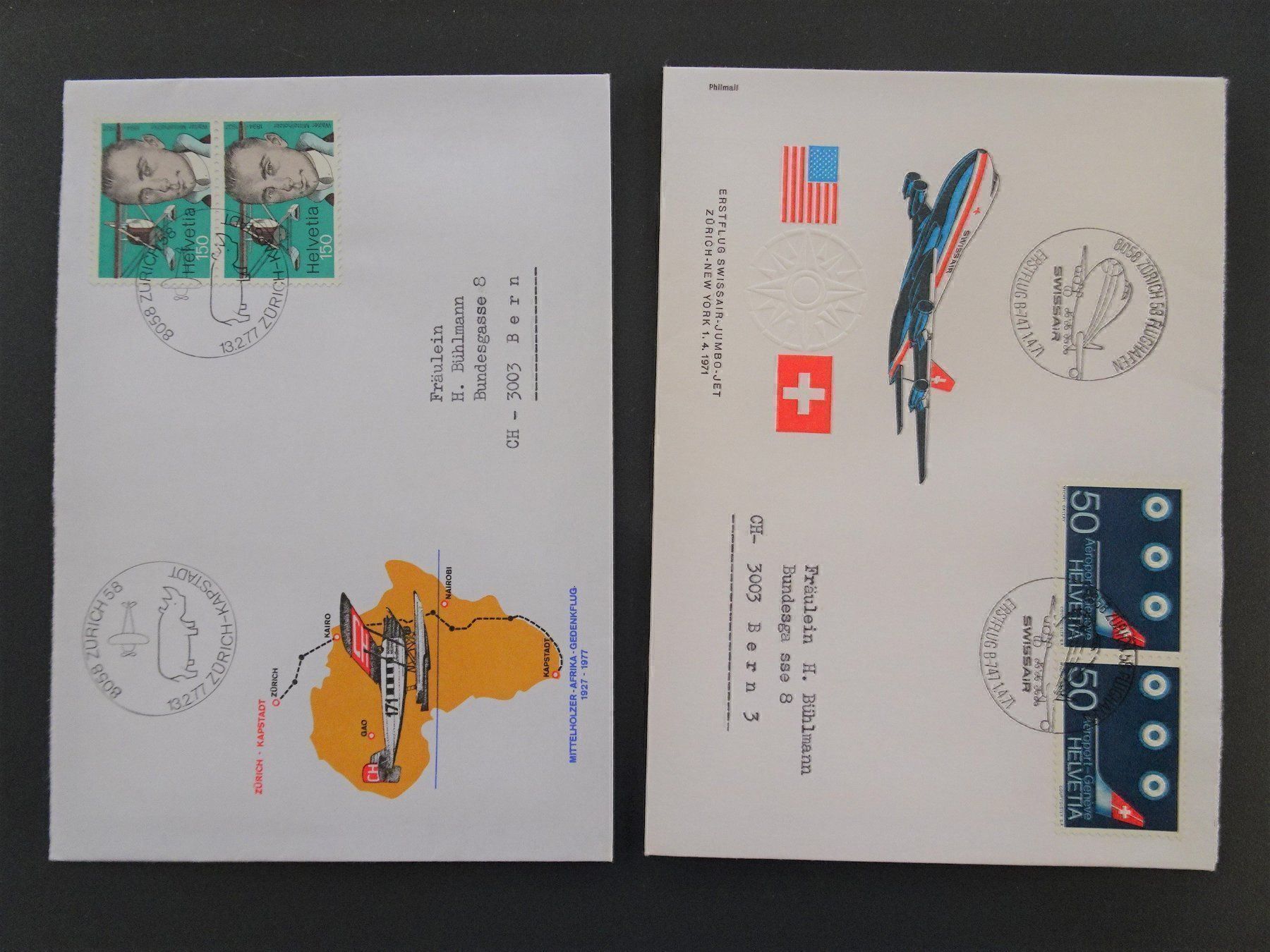 Alle Briefmarken: Erstflug 1.4.1971 – Gebraucht aus Aadorf von Chnorli-Furz