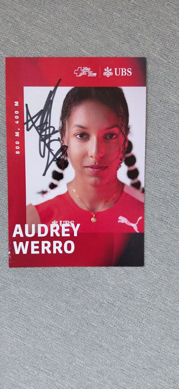 Autographes: Autogrammkarte Audtey Werro – D'occasion à Schmerikon par Olympia04