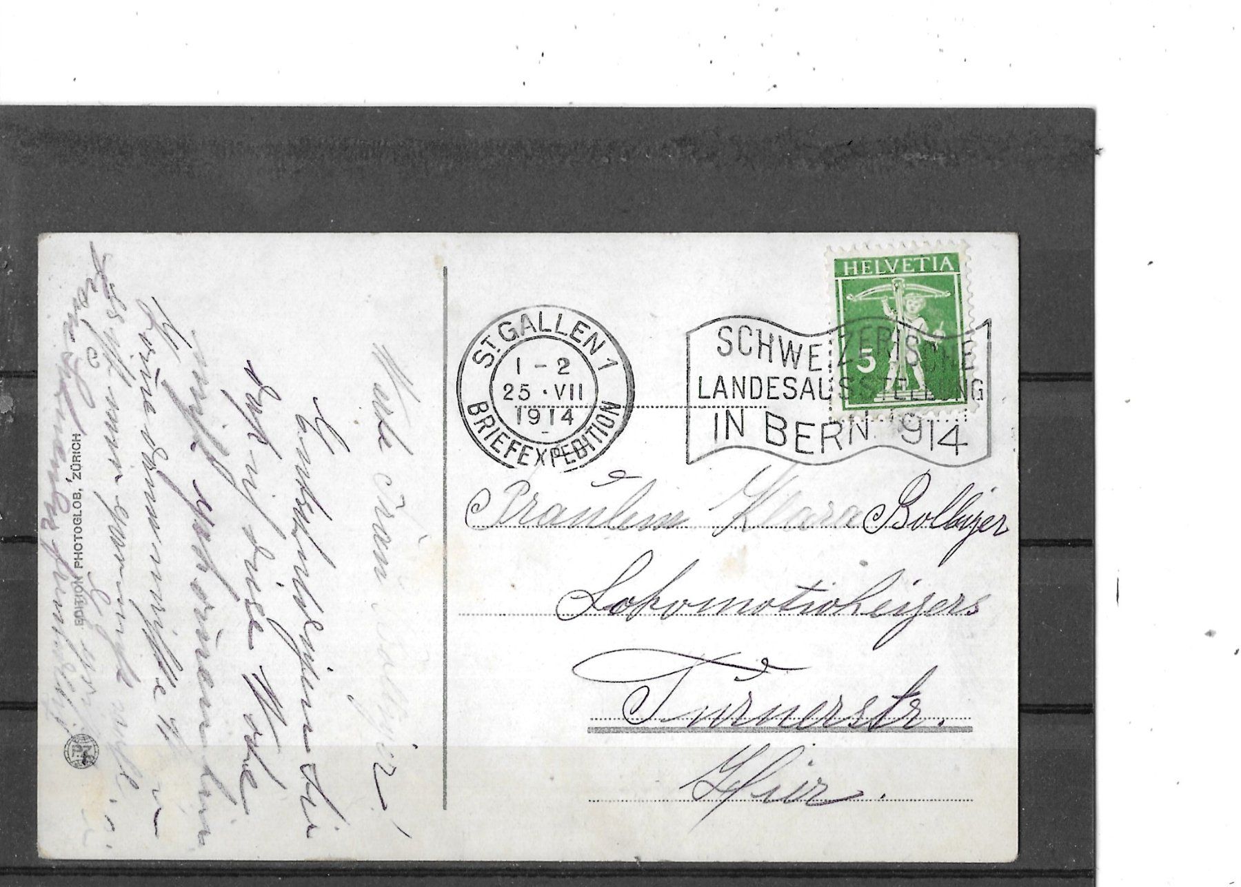 Cartoline postali: SG St.Fiden bei St.Gallen 1914 – Usato da Schocherswil venduto da Wilare 1
