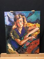 Porträt einer jungen Dame, Original Ölgemälde, signiert
