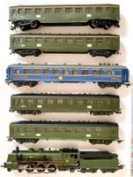 Märklin 3080 ETAT SNCF mit 5 Hornby-Meccano Wagen