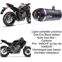 Pot Ligne d'échappement complète LEOVINCE Yamaha MT 07