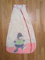Babyschlafsack mit Maus Motiv hellbeige 110 cm