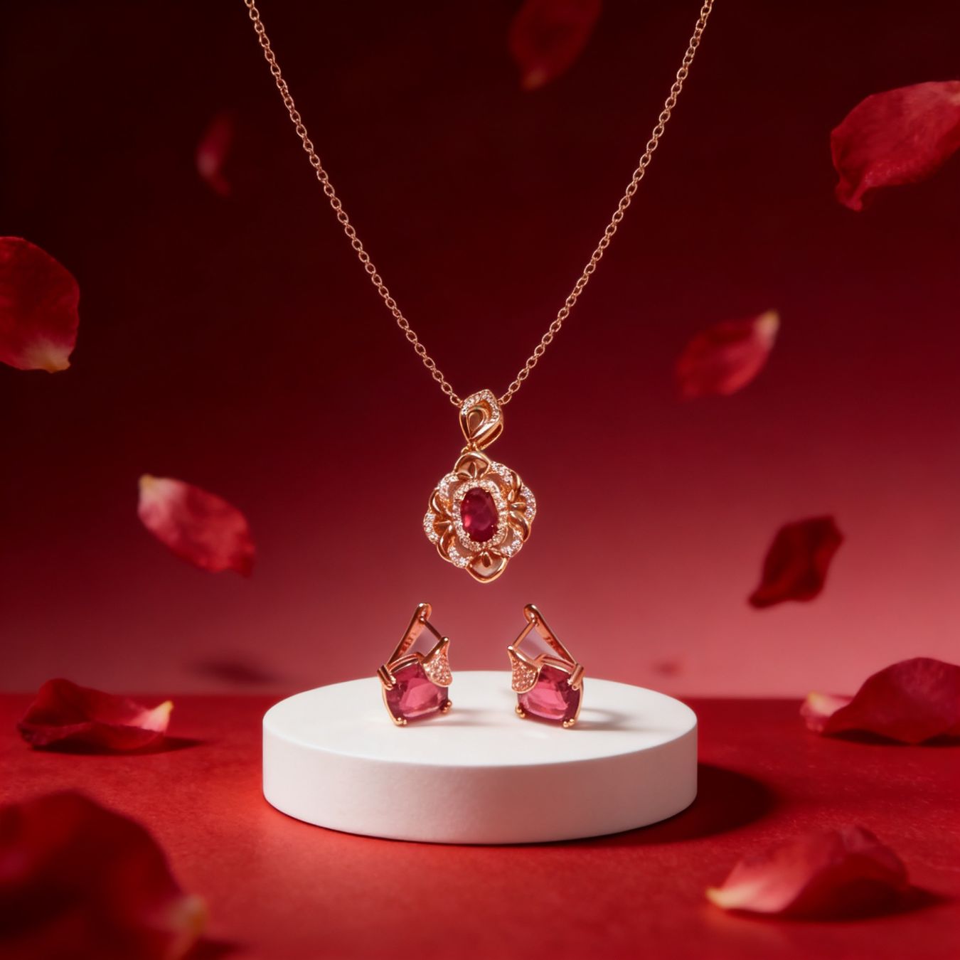 Altri gioielli: Ensemble de bijoux en plaqué or rose – Nuovo e nell'imballaggio originale da St-Maurice venduto da Sandrinette123