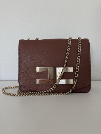 Elegant Elisabetta Franchi Brown Shoulder Bag - Stylish!