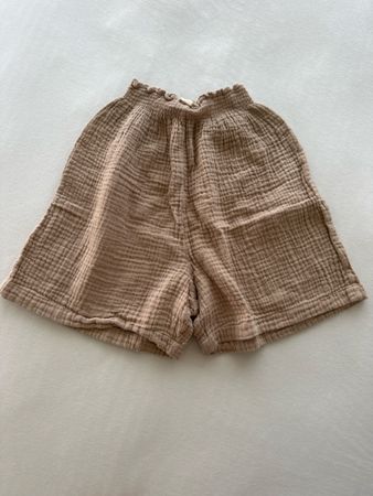 Shorts, Musselin-Stoff, beige, Gr. S