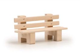 Schöne Holz Bank, Bänkli, 12,0 x 4,5 x 5,8cm, Trauffer, neu