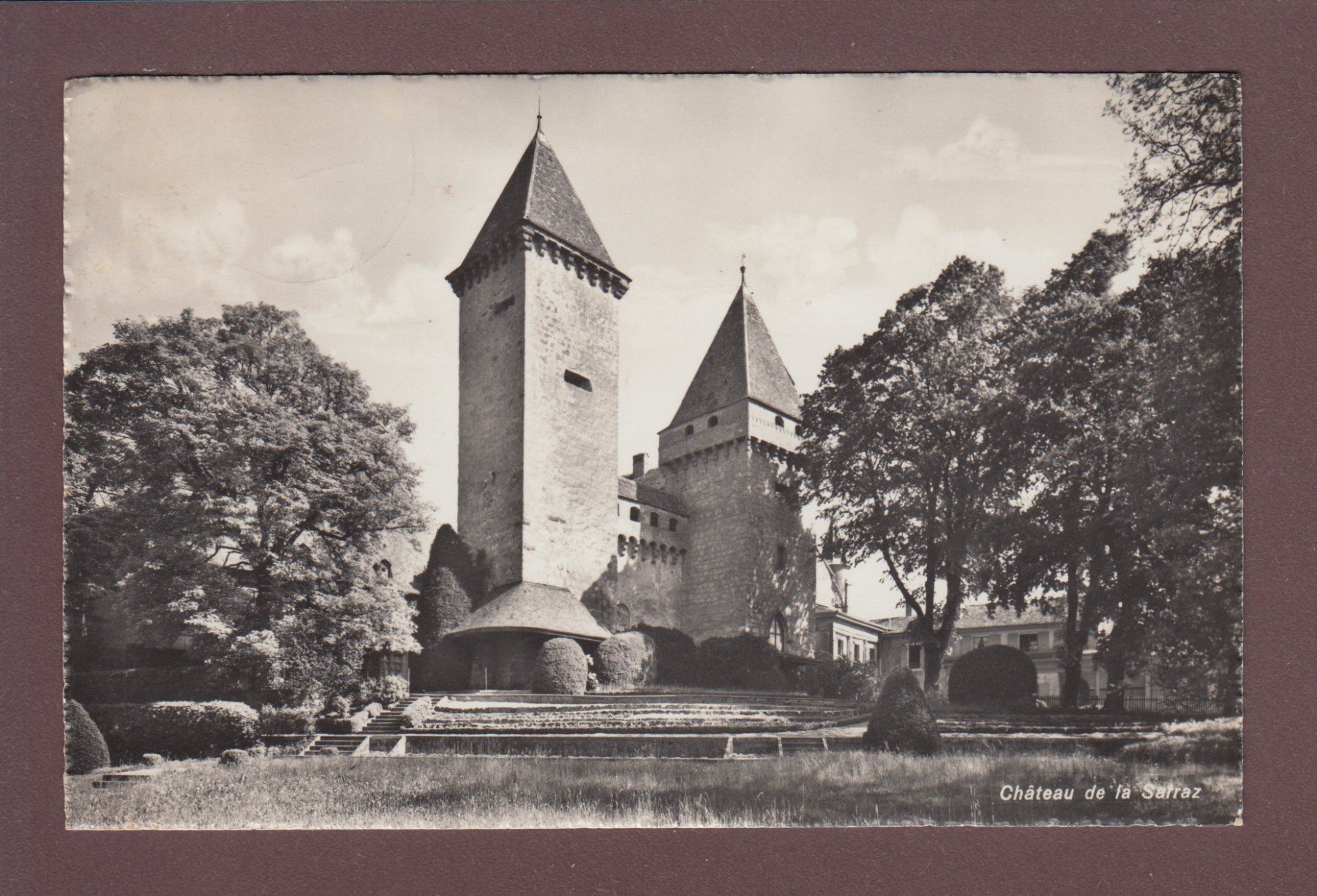 Cartoline postali: Château de LA SARRAZ - 1959 – Usato da Pully venduto da nicecards
