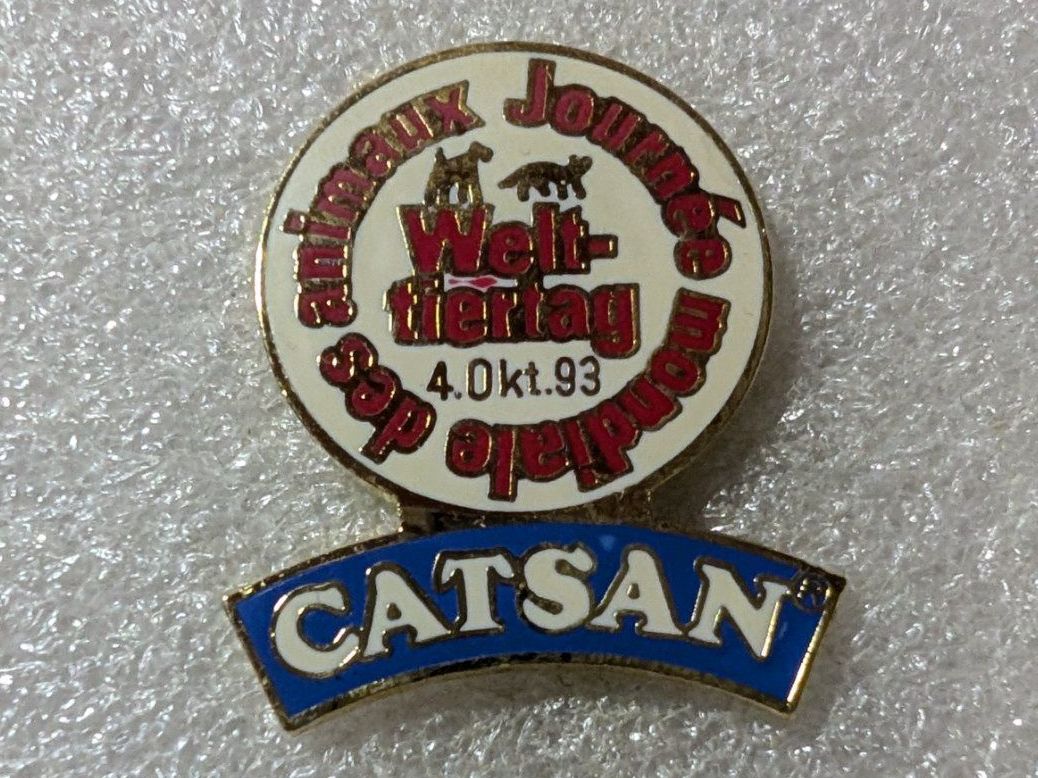 Placchette & Badge: Ansteckpin 204: Catsan – Usato da Oppligen venduto da Pin-Fall-Shop