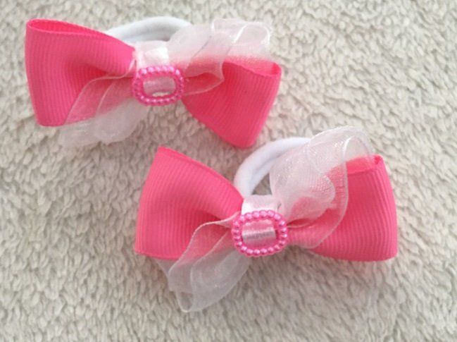 Accessori per capelli: 2 Haargummis handgefertigt – Nuovo e nell'imballaggio originale da Grüningen venduto da tienda100
