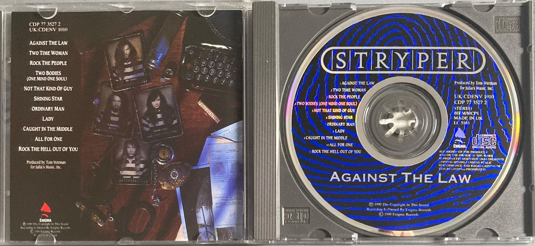 CD: STRYPER - AGAINST THE LAW – Usato da Poliez-Pittet venduto da Newtown-Records 2
