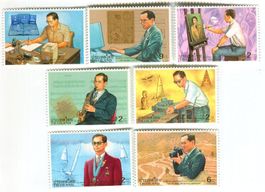 Briefmarken König Bhumibol Adulyadej. Thailand