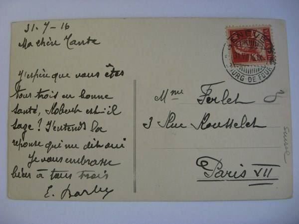 Cartoline postali: AK  Genève - Ile j.-J. Rousseau – Usato da Gundetswil venduto da Egro01 1