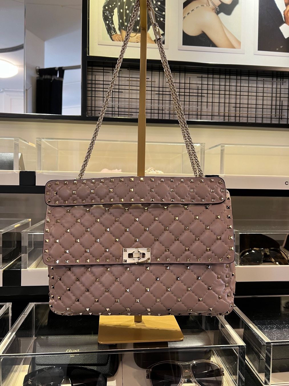 Valentino Borse da donna: Original Valentino Garavani Rockstud beige – Usato da Kilchberg ZH venduto da happyymee 3