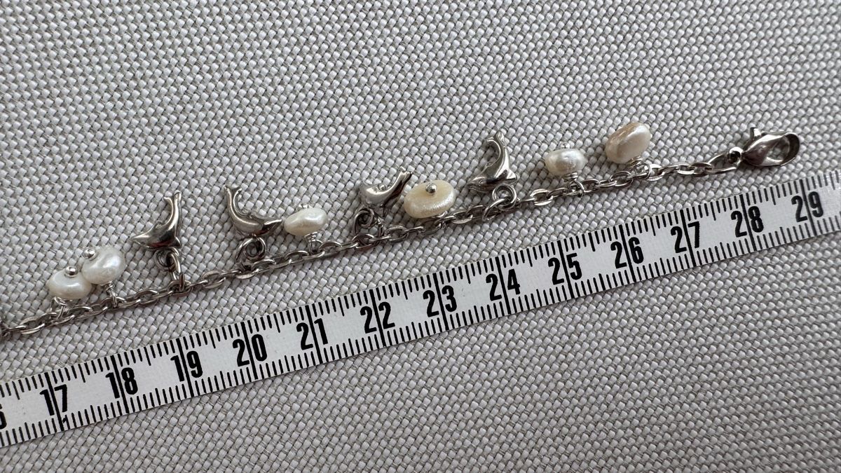 Catenine: Fusskette mit Delfinen und Perlen – Usato da HORGEN venduto da vladibarca10 3