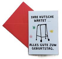 Geburtstagskarte inkl. Kuvert   ROLLATOR (neu/OVP)