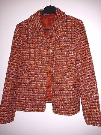 Blazer kariert, Di Roberto, mit Wolle, Gr. 36