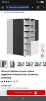 Eckkleiderschrank weiss anthrazit