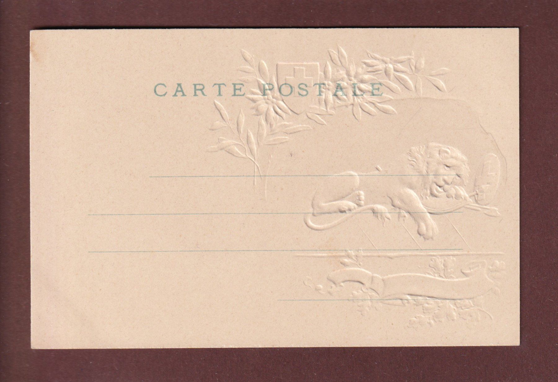 Cartoline postali: Löwe von LUZERN - Präge – Usato da Pully venduto da nicecards 1