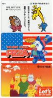 3 Comic + Tier Motiv Telefonkarten aus Japan