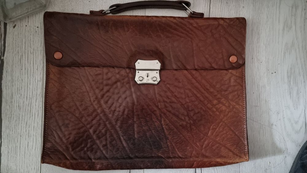 Sacoche En Cuir TEXIER, Vintage