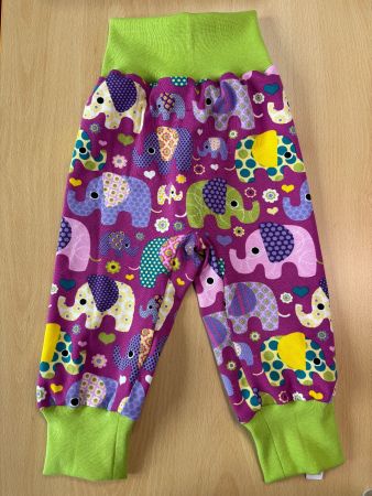 Pumphose Mitwachshose mit Elefant Gr. 62/68 Neu