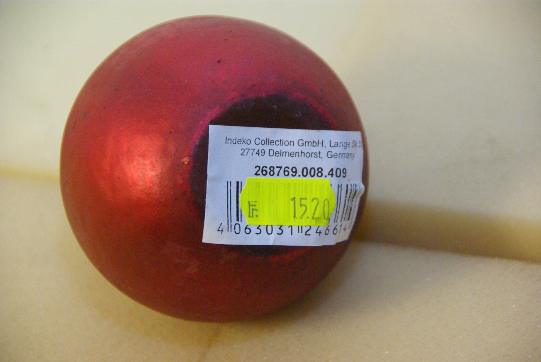 Vasi & Recipienti: Indeko rote Vase, rund 8cm – Nuovo (secondo la descrizione) da Herisau venduto da Cevianer1844 2