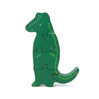 Puzzle crocodile 5pics / Wunderschönes Krokodil-Holzpuzzle