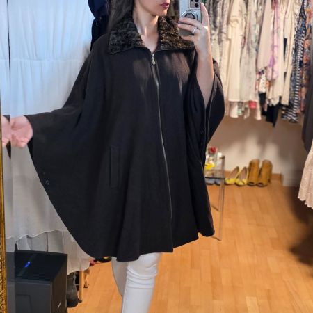🤎 Eleganter Poncho mit Wolle 3XL/4XL – Cozy Chic Style