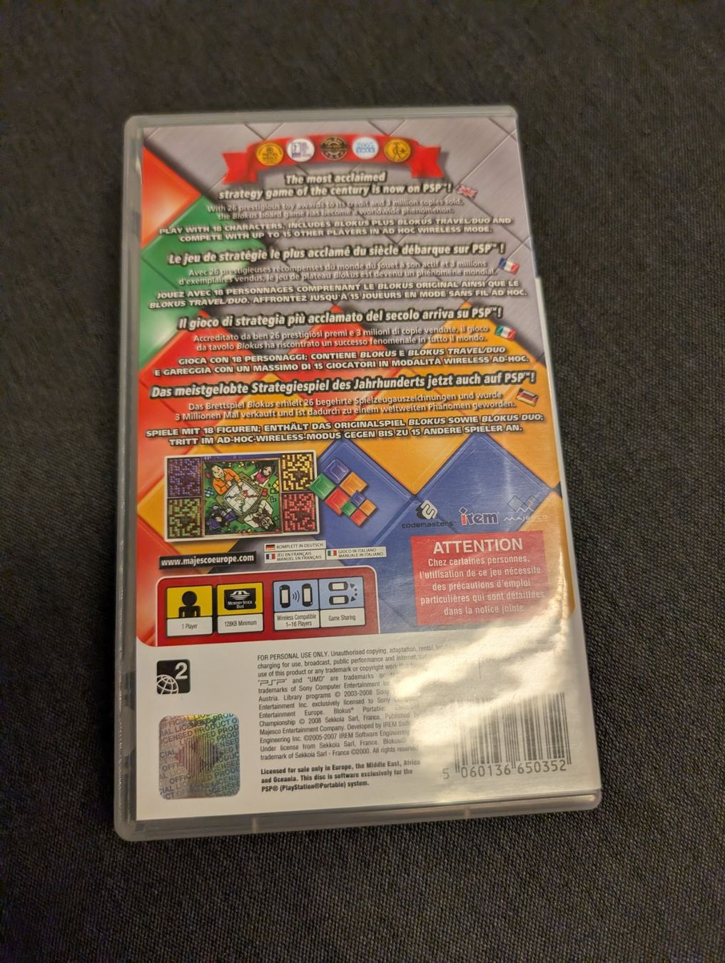 Spiele: Blokus Sony psp – Gebraucht aus Giubiasco von Tici__nerd_Giubiasco 1