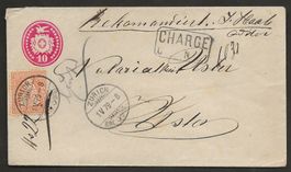 Schweiz Ganzsache Tüblibrief Chargé 1879 Zürich Uster