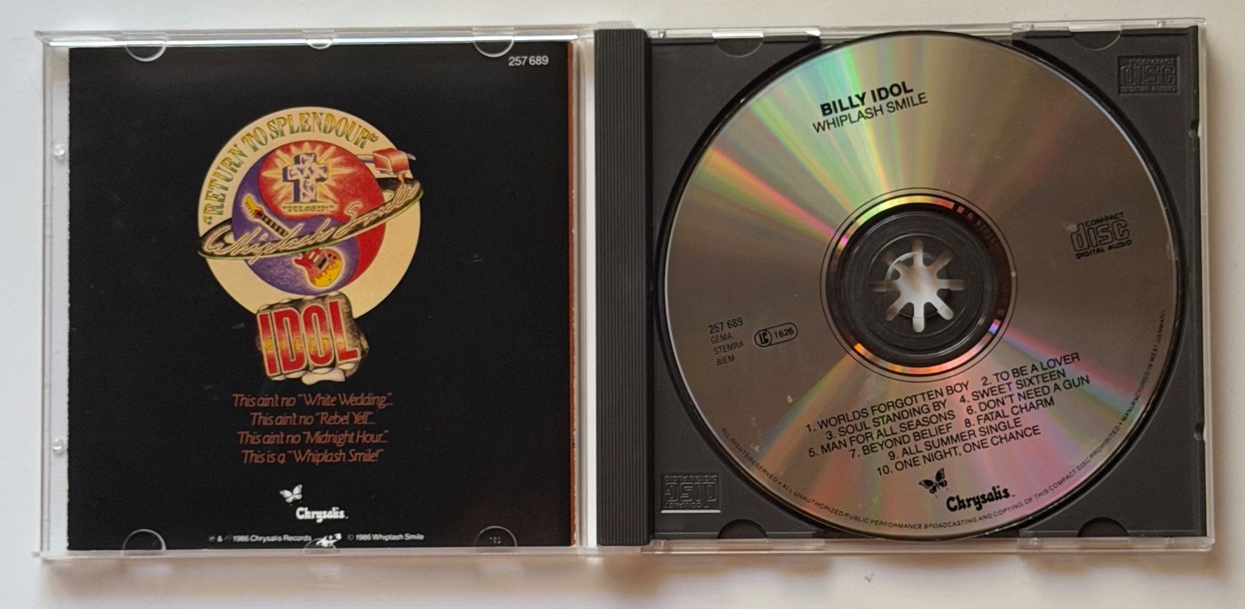 CDs: Billy Idol / Whiplash Smile – Gebraucht aus Näfels von rottabi 2