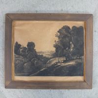 Sehr alte Lithografie von Rembrandts „Die Flucht nach Ägypte
