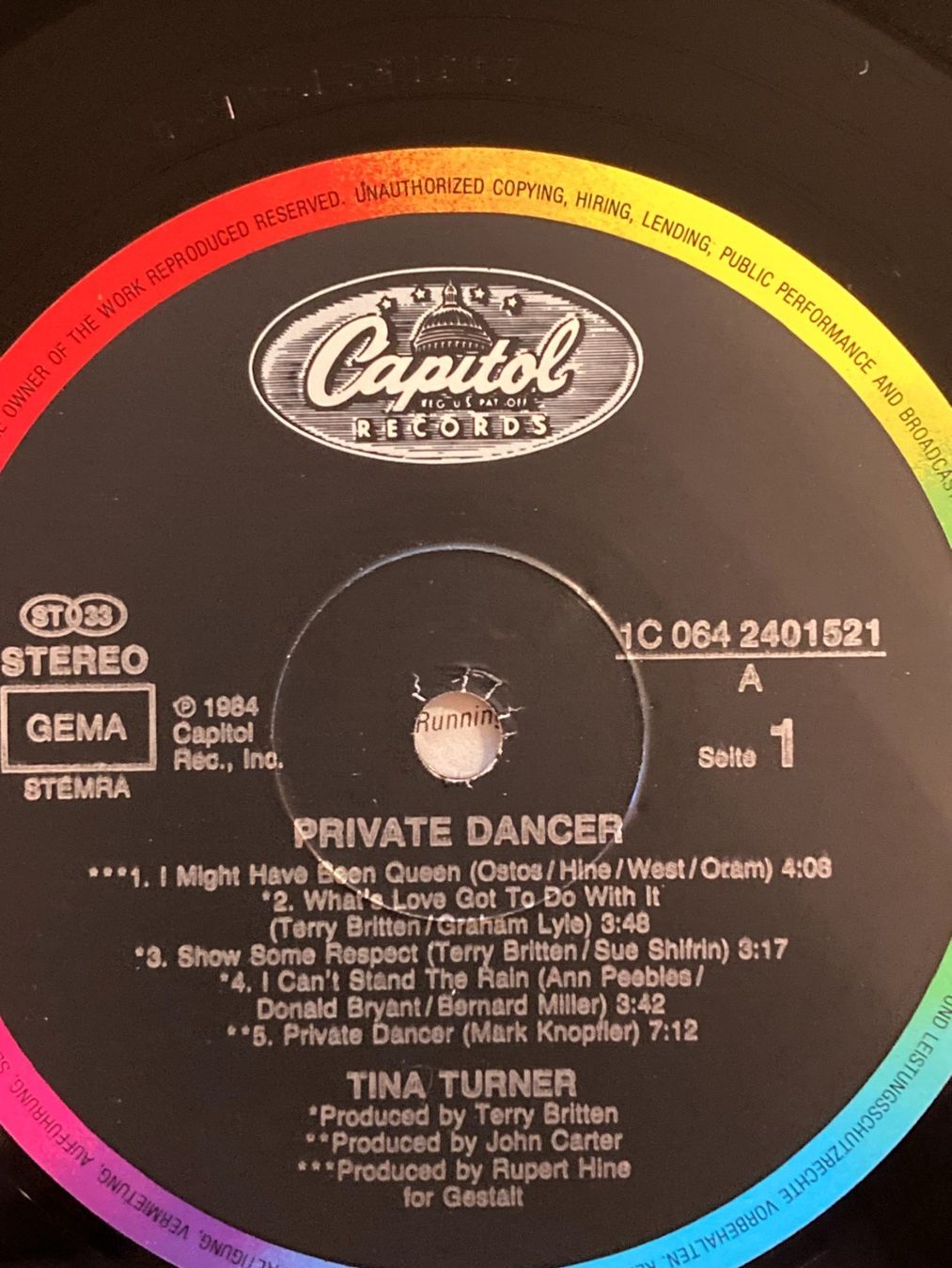 Schallplatten: Tina Turner: Private Dancer (LP) – Gebraucht aus Eschenbach SG von  2