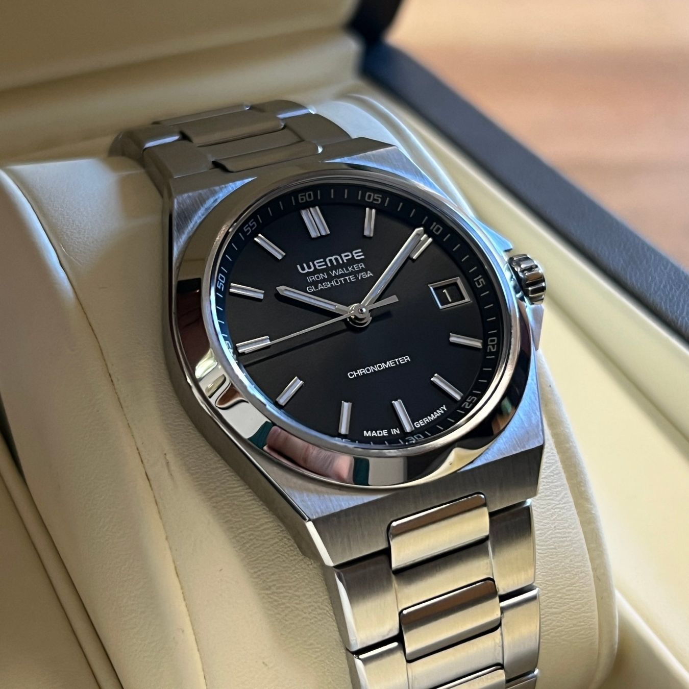 Orologi: Wempe Iron Walker Automatic Chronometer Full Set WI100002 – Usato da Carouge GE venduto da Watchaser 1