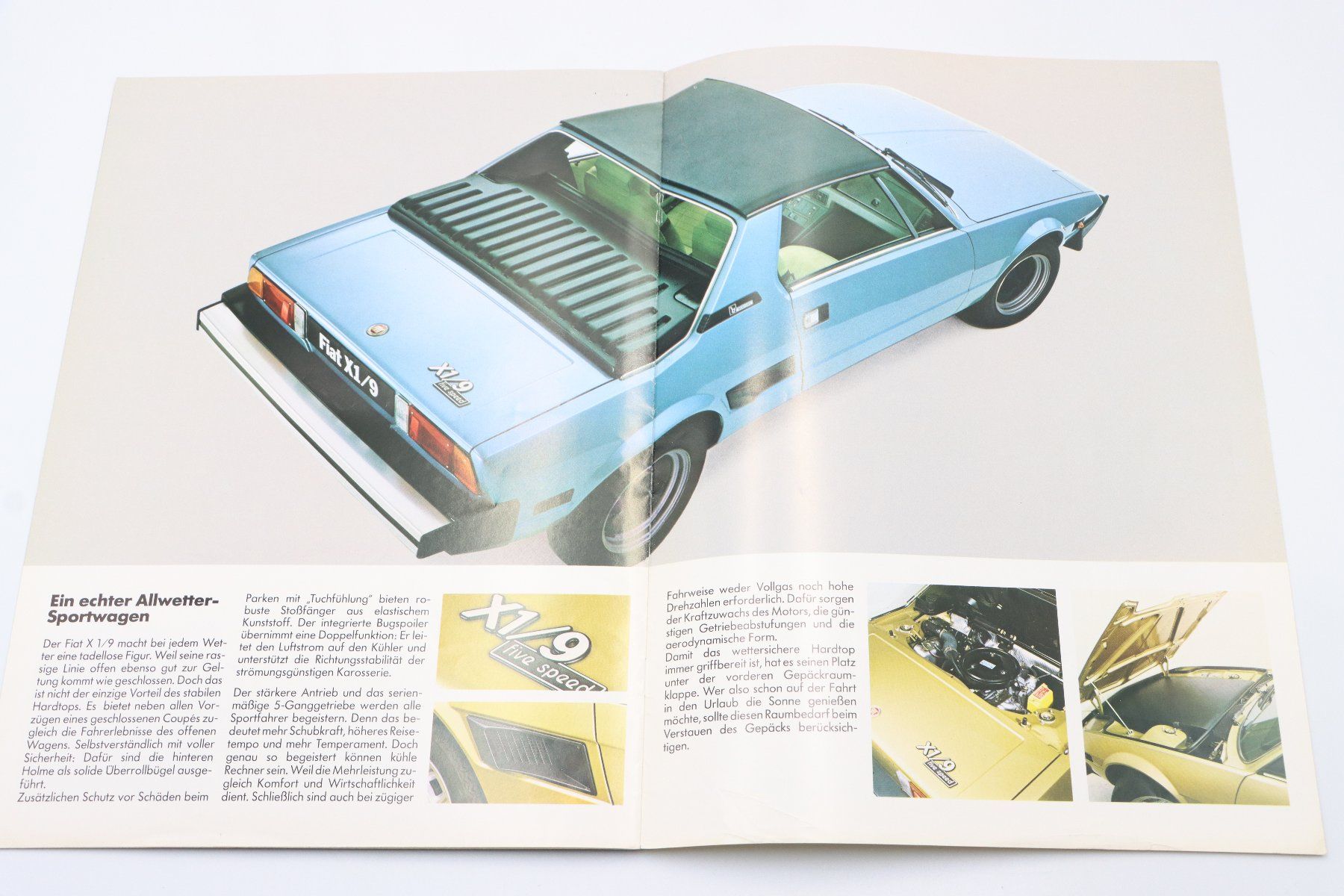 Fiat Documenti: Fiat X1/9 Five Speed 1978 Prospekt – Usato da Bühl b.Aarberg venduto da Collectorpassions 4