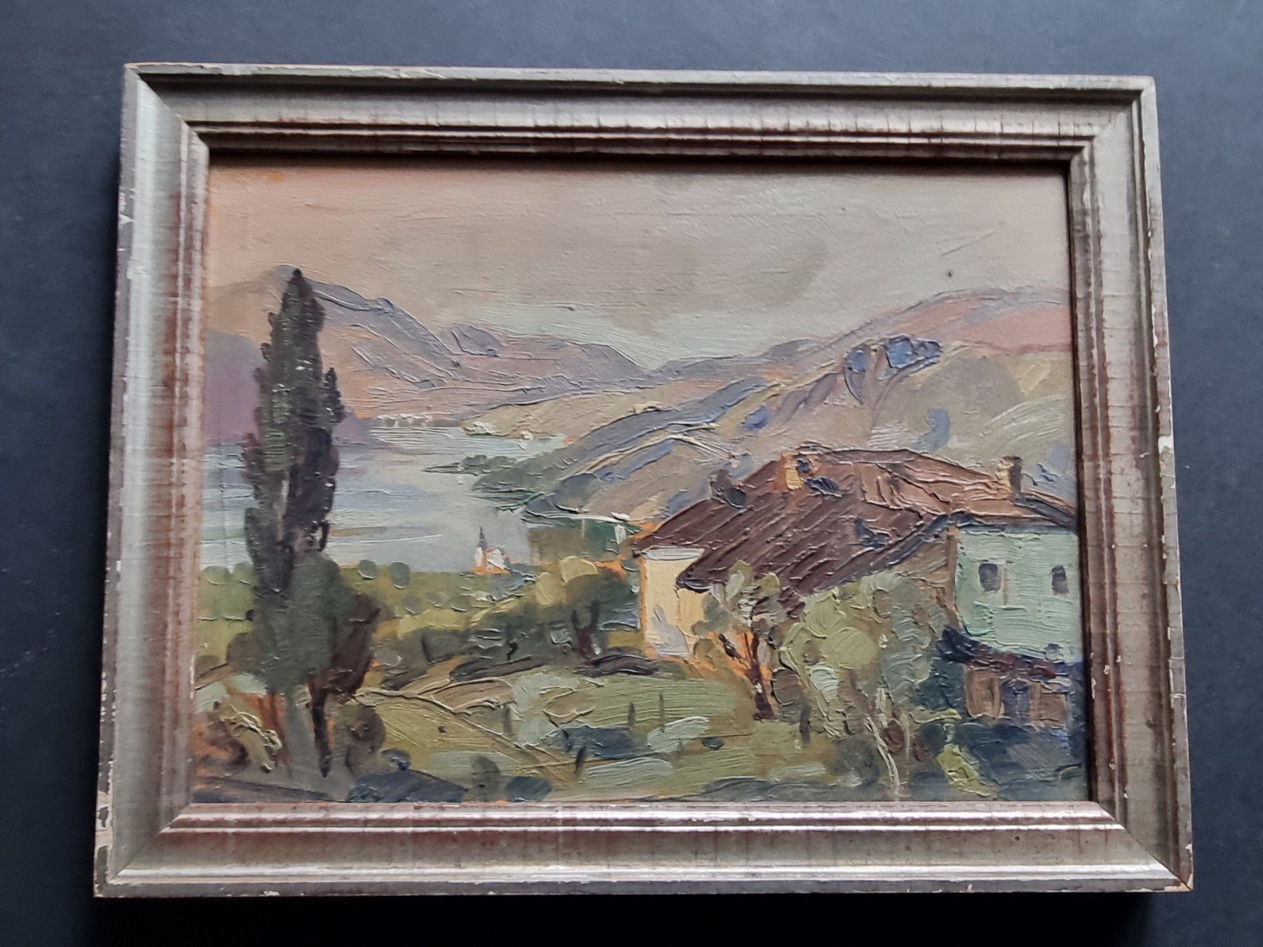 Gemälde: GEMÄLDE MIT BERG UND SEELANDSCHAFT MIT RAHMEN – Gebraucht aus Gersau von kunst-online 1