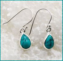 TURQUOISE, Türkis Ohrhänger 925 Silber