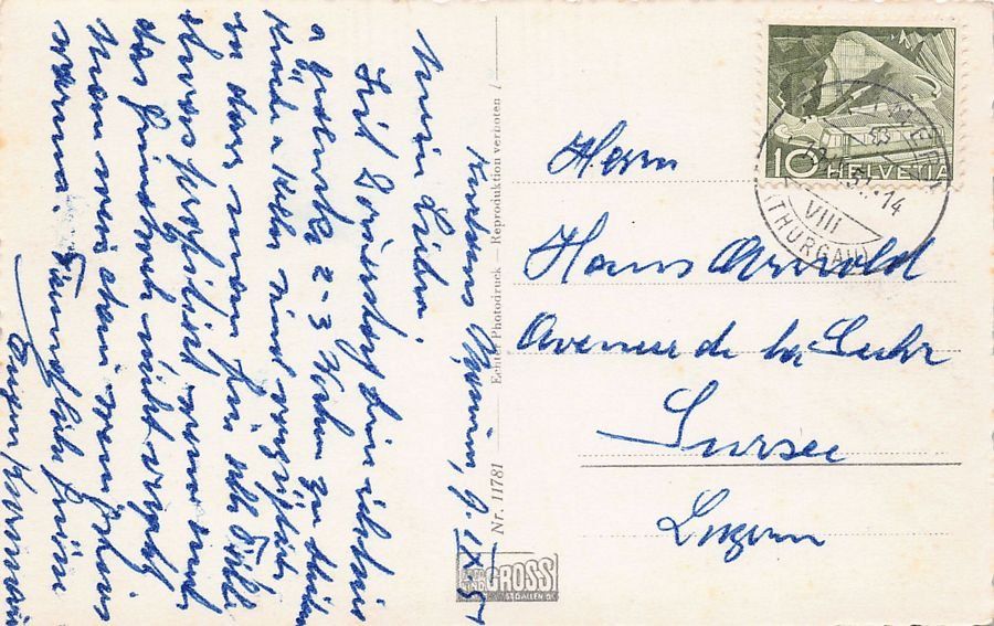 Cartoline postali: Mammern, gelaufen 1951 – Usato da Frauenfeld venduto da POML 1