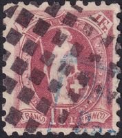 71B (grob gezähnt) mit seltenem PUNKTE-Stempel, Kat: 180.-