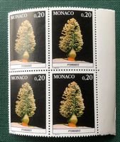 4er Block Briefmarken aus Monaco Mediterrane Fauna 1980