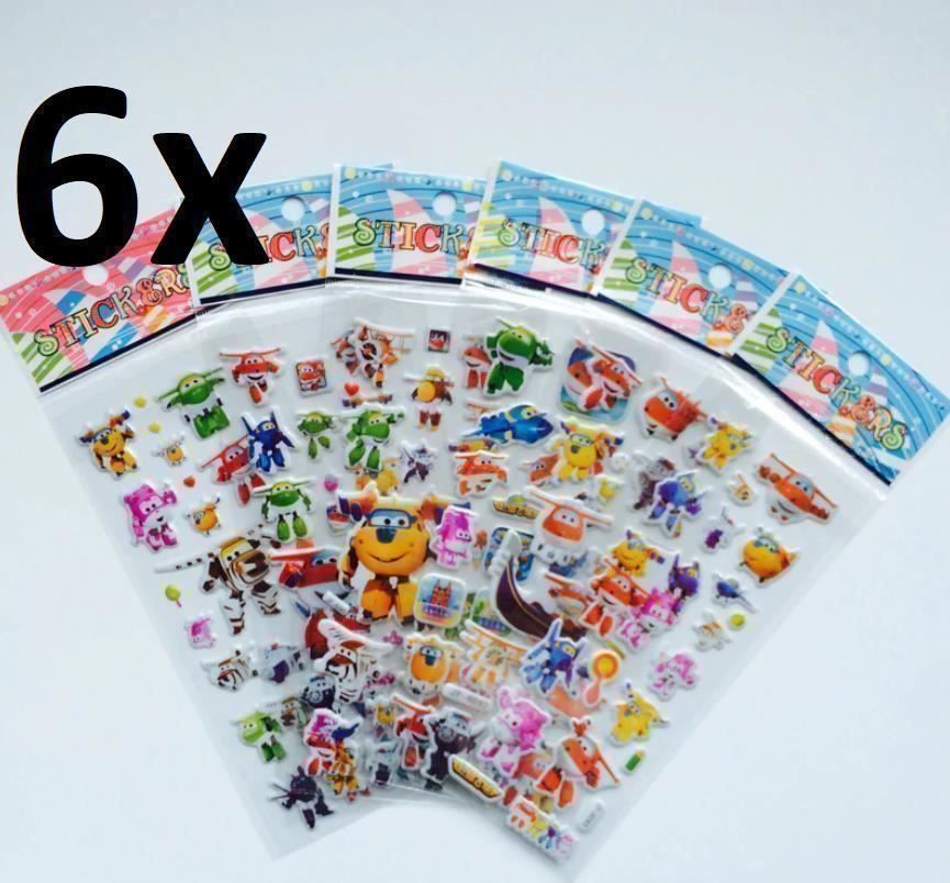 Sticker: 6 Bögen 3D-Sticker Super Wings – Nuovo e nell'imballaggio originale da Gurmels venduto da Swisspod