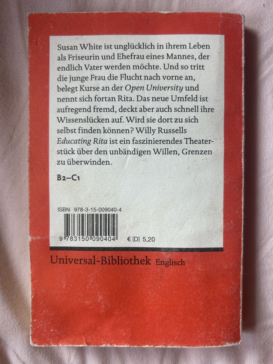 Bücher: Educating Rita - Willy Russel – Gebraucht aus Arzo von val_55vd 1