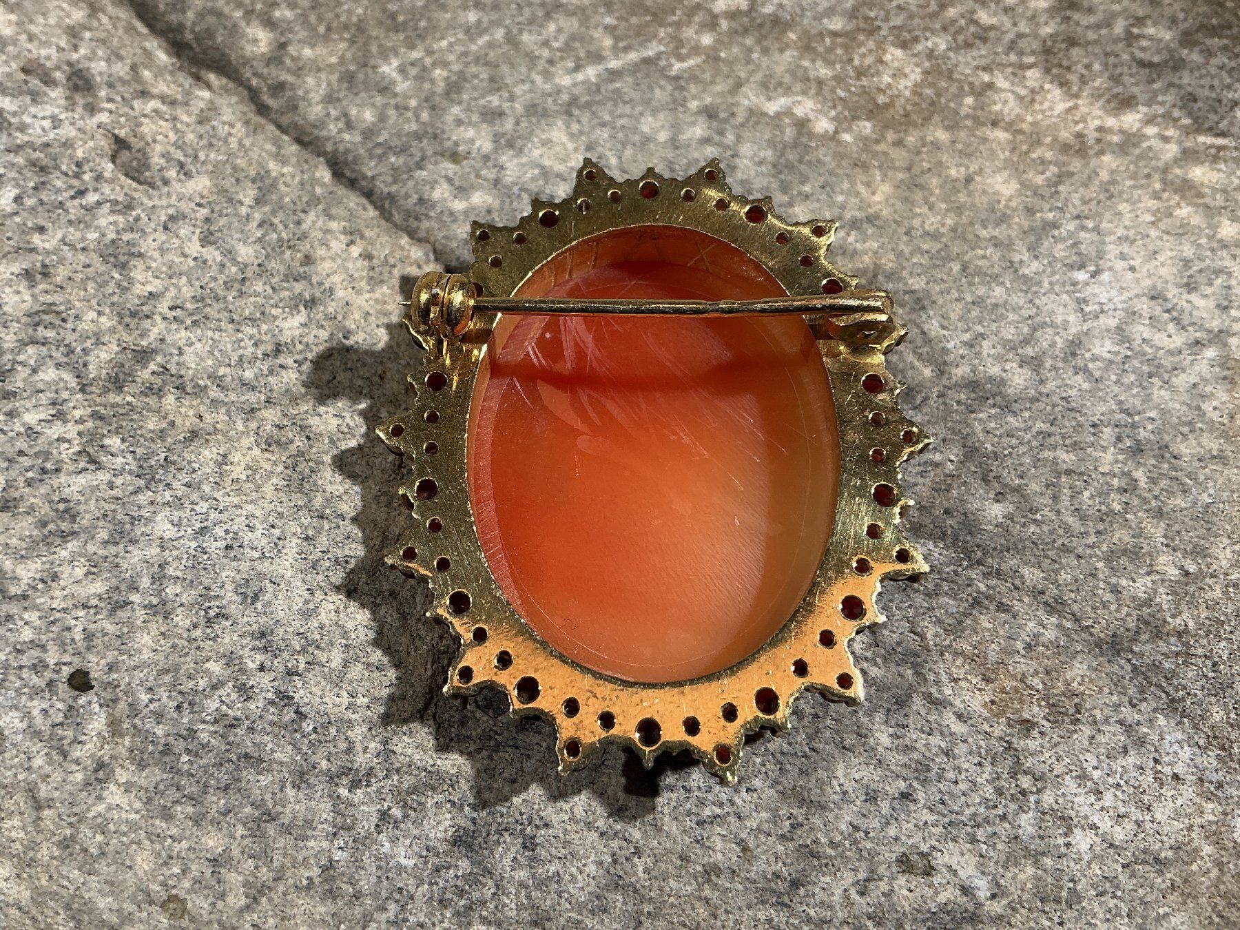Spille & Fermagli: BÖHMISCHER GRANATSCHMUCK Brosche Cameé – Nuovo (secondo la descrizione) da Richterswil venduto da Restwert_Richterswil 8
