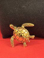 Brosche Schildkröte goldfarben im guten Zustand
