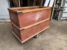 cooler , vintage Industriewagen 94x46xh:78cm