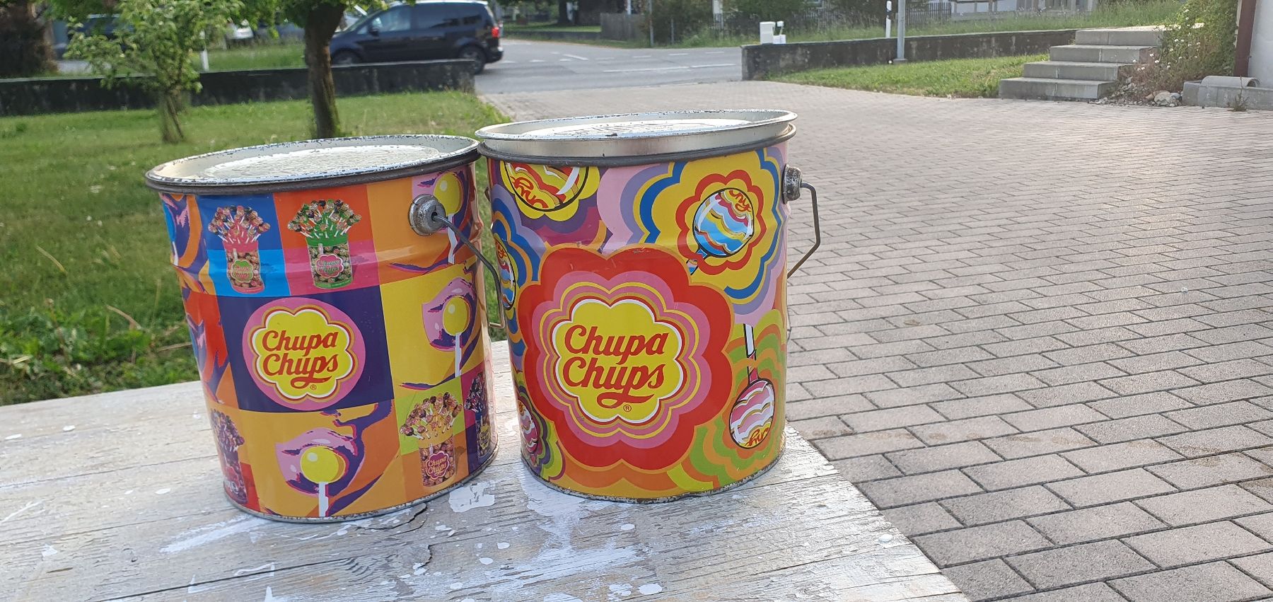 Altro per la casa: 2 Chupa Chups Eimer, Blecheimer, Top Zustand, Vintage! – Usato da Utzenstorf venduto da Filetto