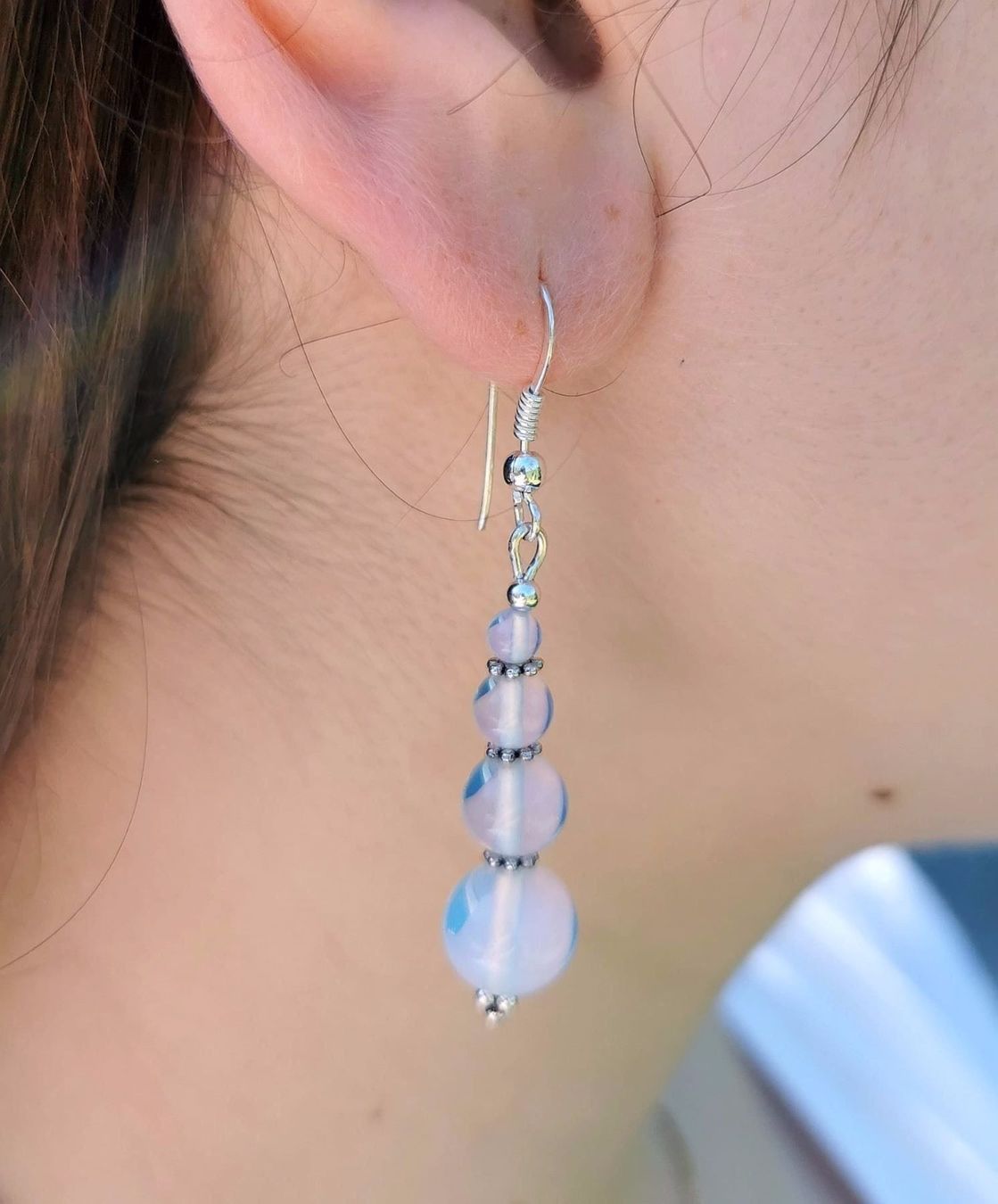 Orecchini pendenti & Orecchini a lobo: Boucles d'oreilles en argent 925 et Opalite – Nuovo e nell'imballaggio originale da Veyrier venduto da Leilazizou 1