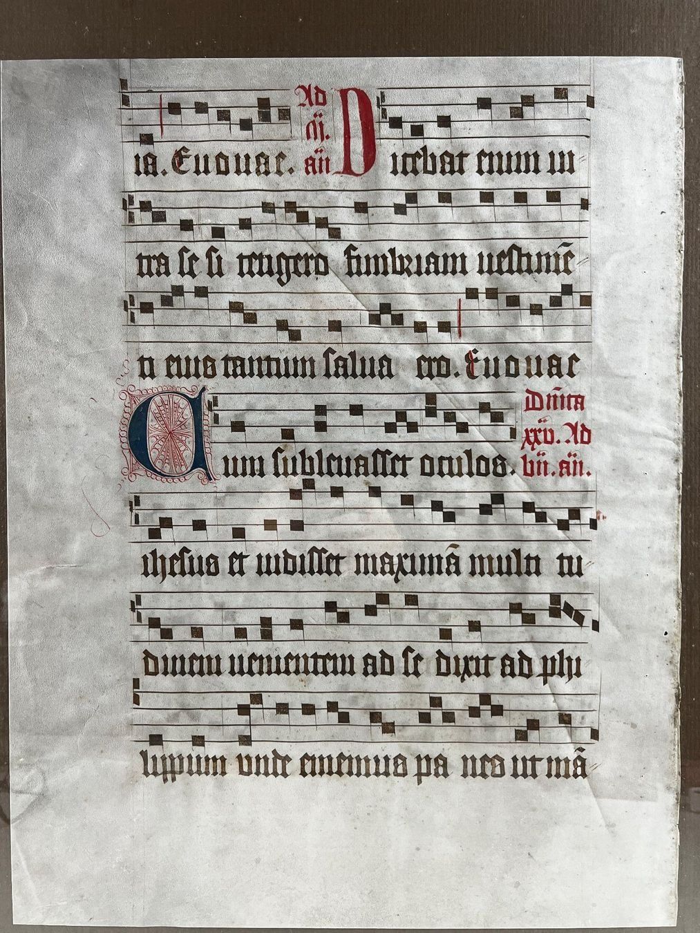Gemälde: Pergamentseite mit Quadratnotation ca.14. Jh – Gebraucht aus Hinwil von Chnap 1